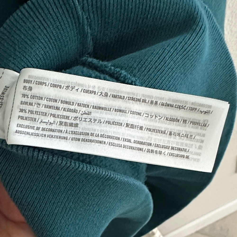 Abercrombie & Fitch Dark Teal Half-Zip Sweatshirt - Picture 2 of 4